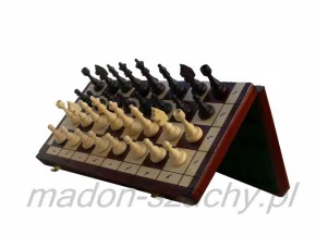 Ajedrez magnético de madera plegable